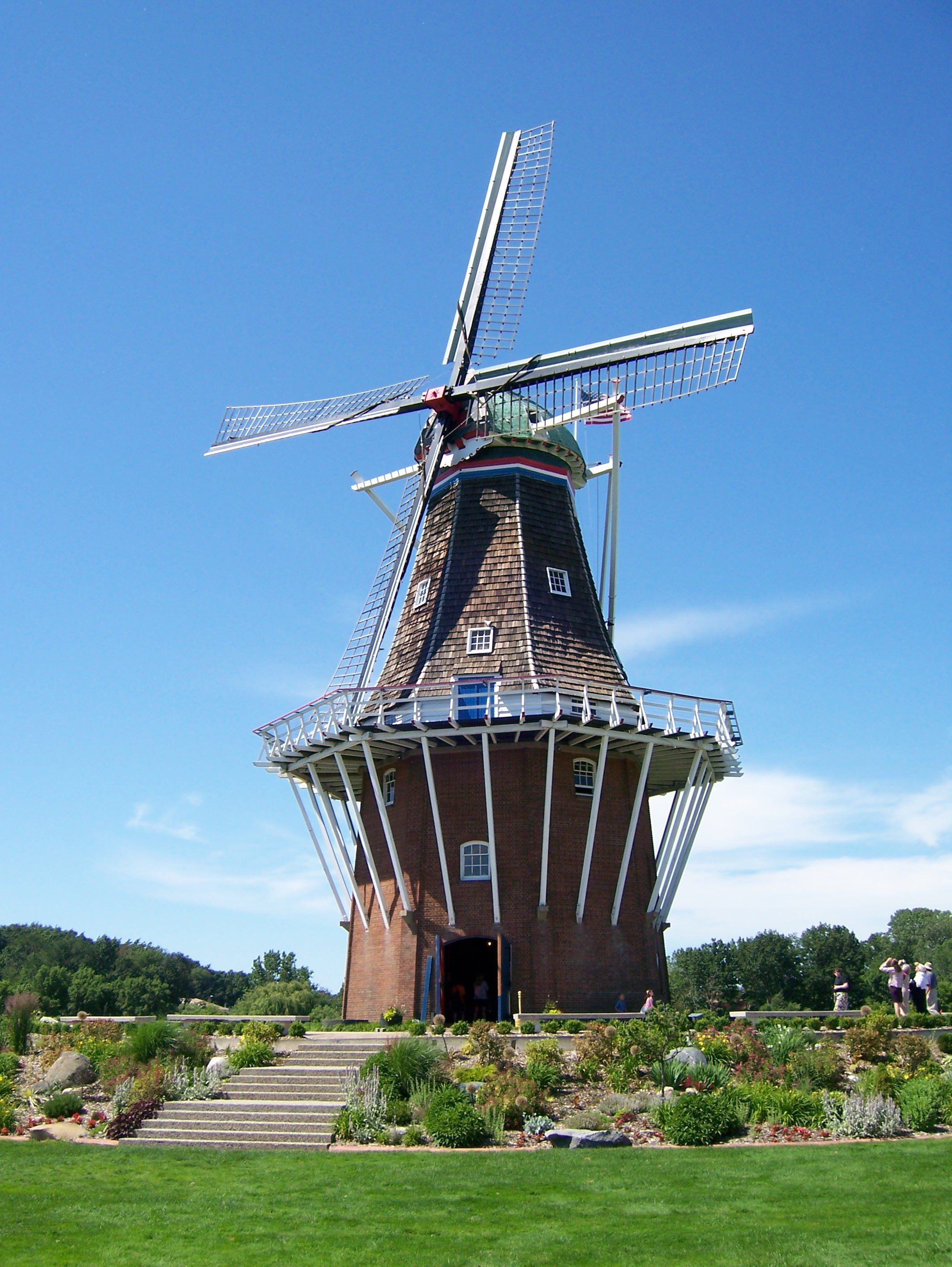 De Zwaan windmill at Windmill Island Gardens, Holland Michigan